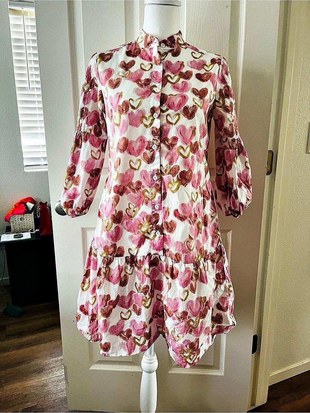 OC Floral Mini Dress Pink & White Size XS Like New